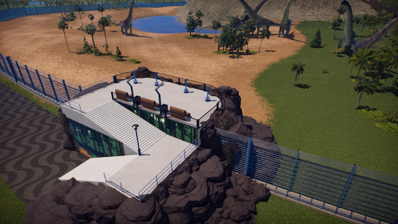 Viewing platform with rocks around it