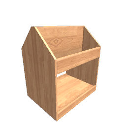 Vinyl Shelf (Short)- Light Brown