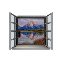 Decorative Window Seat- Mountains