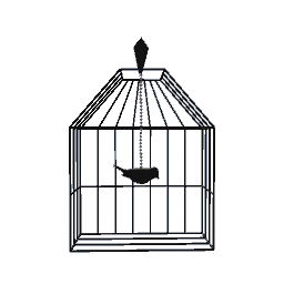 Birdcage Shelf- Black