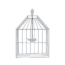 Birdcage Shelf- White