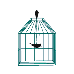 Birdcage Shelf- Blue