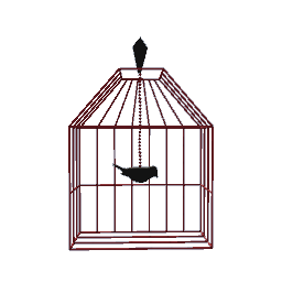 Birdcage Shelf- Red