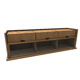 Wood and Glass Console- Wood