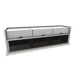 Wood and Glass Console- White