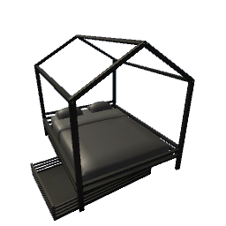 House Bed- Black V1