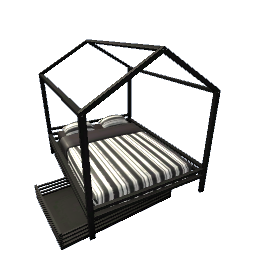 House Bed- Black V5