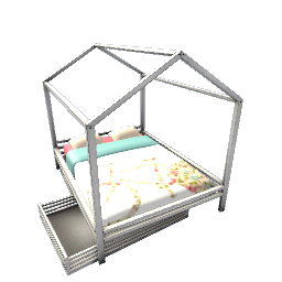 House Bed- White V5