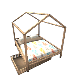 House Bed- Wood V1