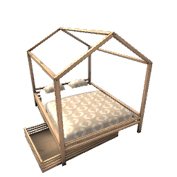 House Bed- Wood V2
