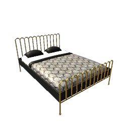 Art Deco Bed- Gold and Black V1