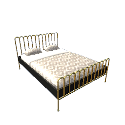 Art Deco Bed- Gold and Black V2