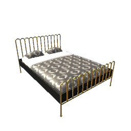 Art Deco Bed- Gold and Black V3