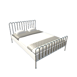 Art Deco Bed- White V1