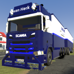 scania  van herk with trailer