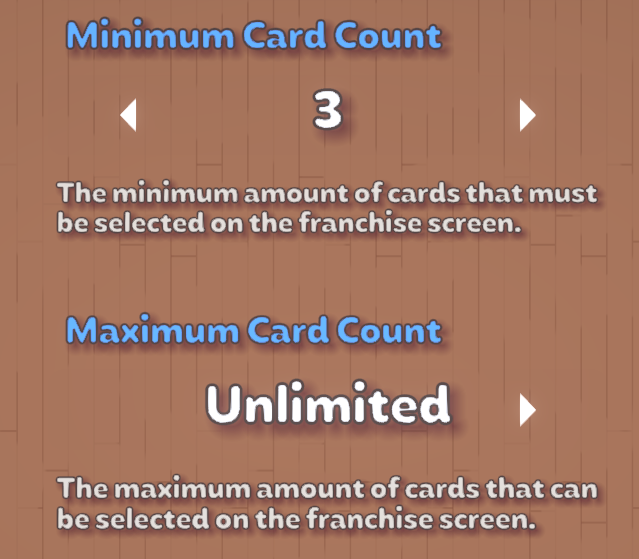 Franchise Card Count