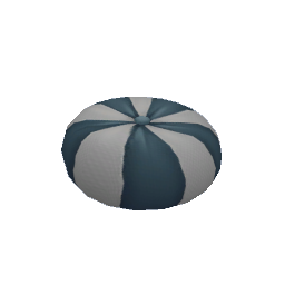 Meditation Pouf- Blue and White