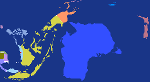 Oceania with countries