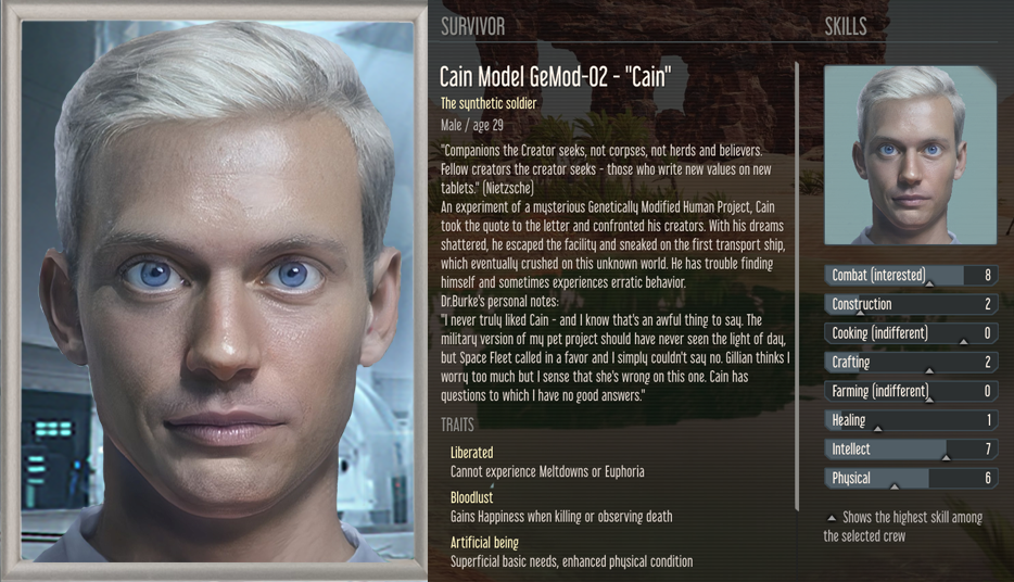 Cain, the GeMod Soldier