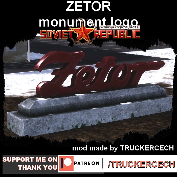 ZETOR company logo monument