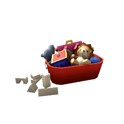 Kid's Toy Bucket- Red