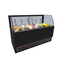 Ice Cream Display- Black