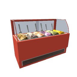 Ice Cream Display- Red