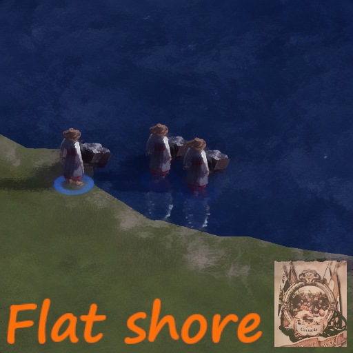 Flat shore