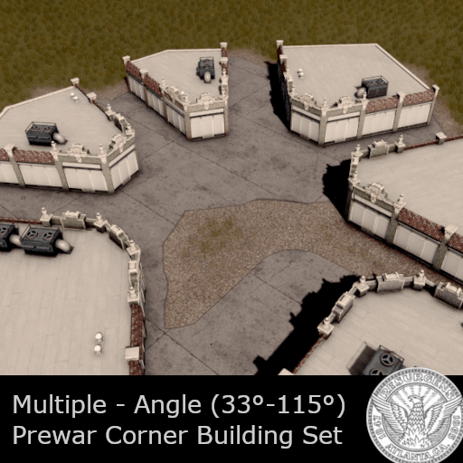 Multi-Angle (30-105 Degree) Set: Prewar Corner Buildings