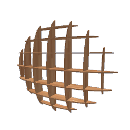 Hanging Shelf Sphere - Classic Wood