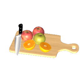 Cutting Board with Fruit