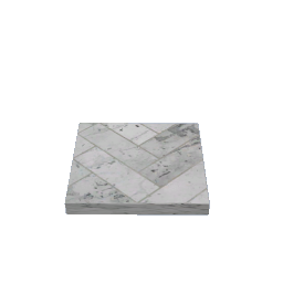 Drink Coaster - Single White Marble