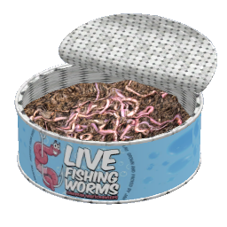 Live Fishing Worms Nightcrawlers - Open Can