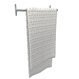 Narrow Wall Hanging Towel Rack - White Short