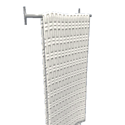 Narrow Wall Hanging Towel Rack - White Long