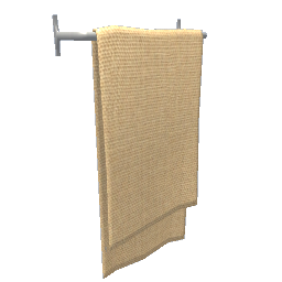 Narrow Wall Hanging Towel Rack - Tan Short