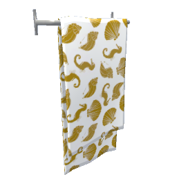 Narrow Wall Hanging Towel Rack - Nautical Gold Short