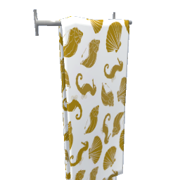 Narrow Wall Hanging Towel Rack - Nautical Gold Long