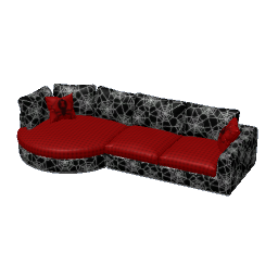 Round Chaise Sectional Sofa - Spooky Spider