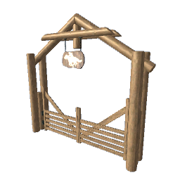 Farm Ranch Wooden Gate - Closed