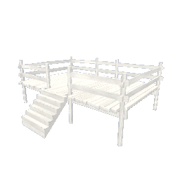Wooden Deck - White