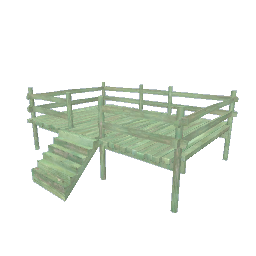 Wooden Deck - Green Vintage