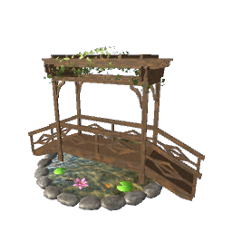 Ivy Bridge Over Koi Pond - Dark Brown