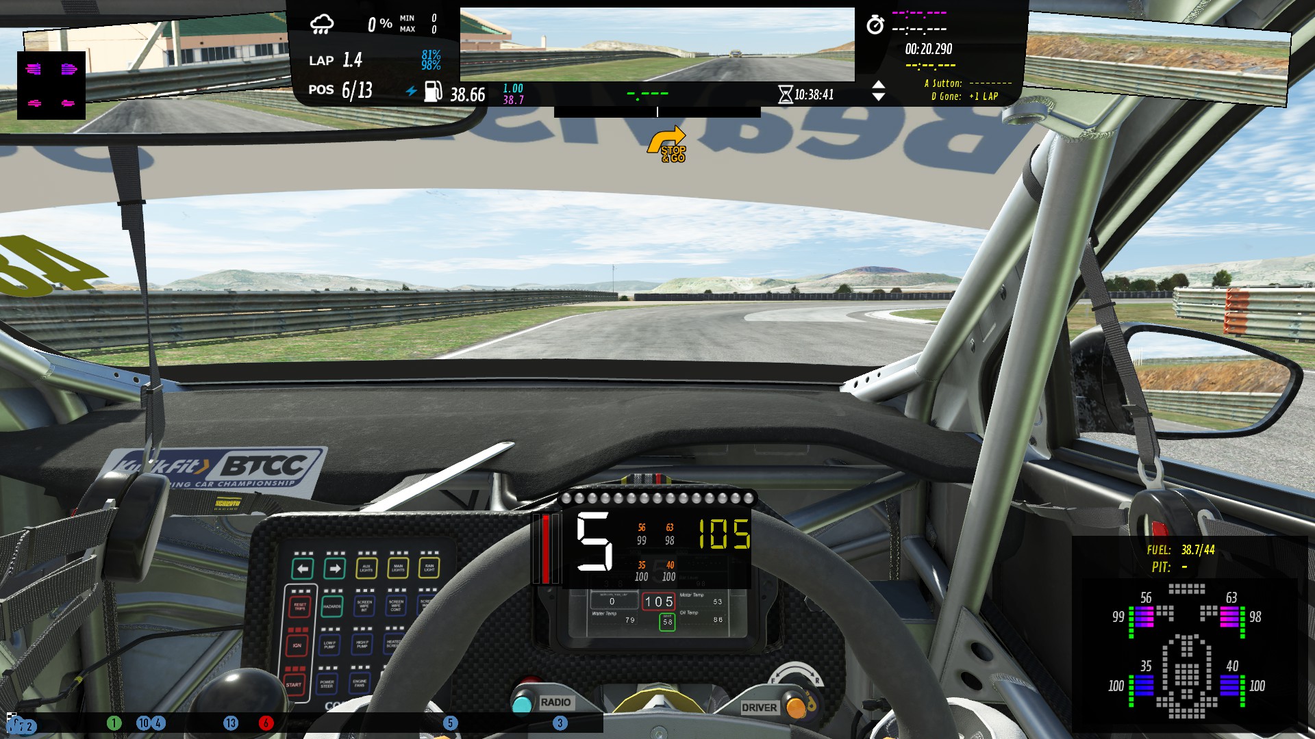 SHQM HUD with pedals and regen