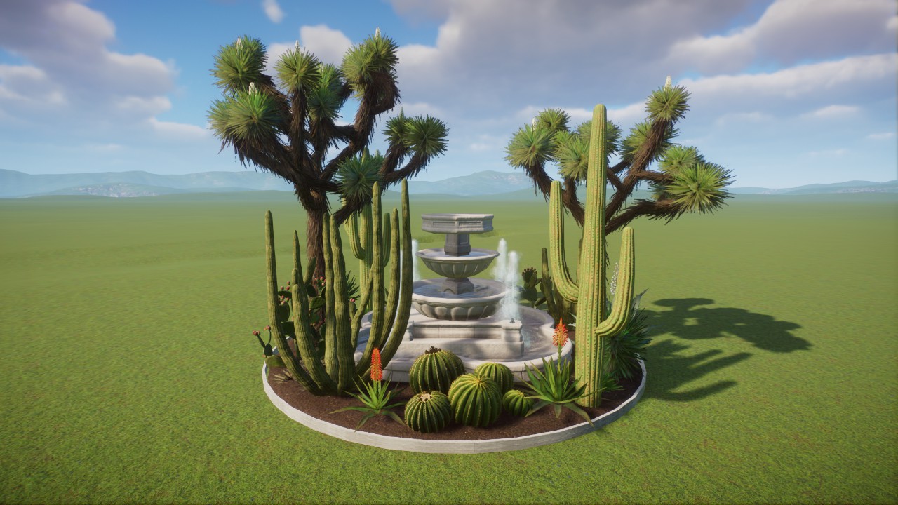Base - Americas Cactus Desert Statue Fountain Garden
