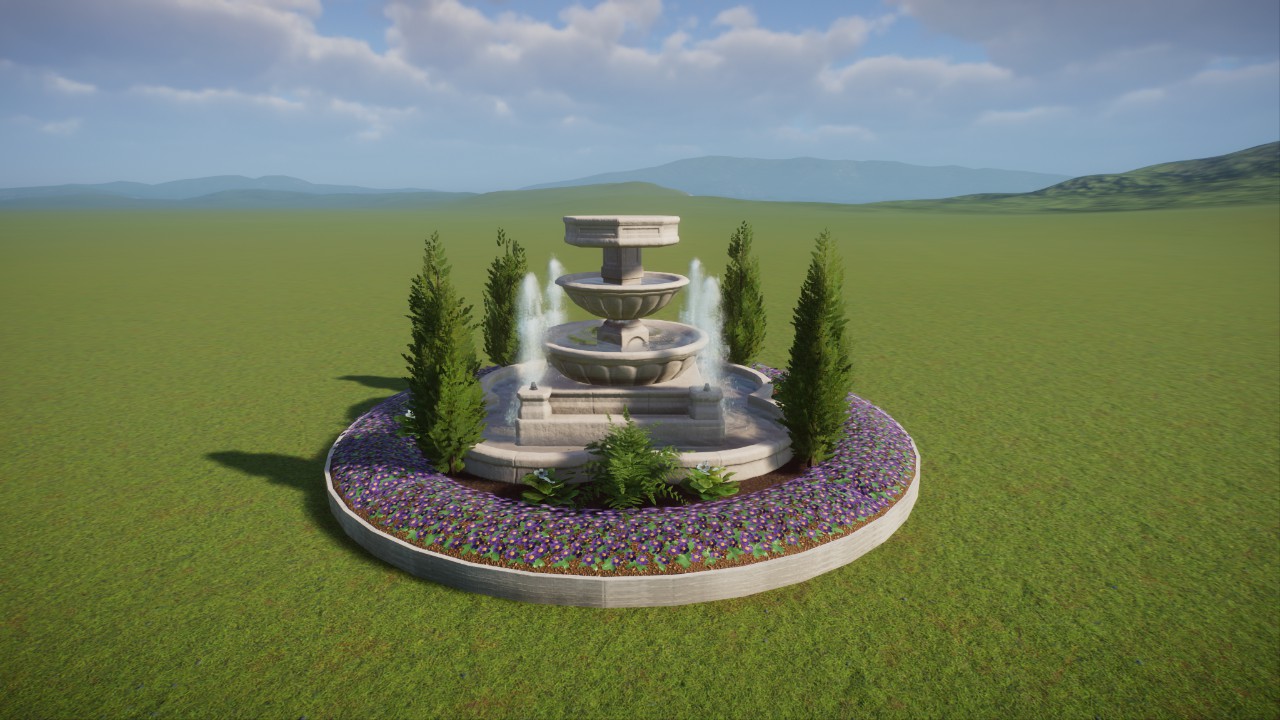 Base - Europe Classic Generic Statue Fountain Garden