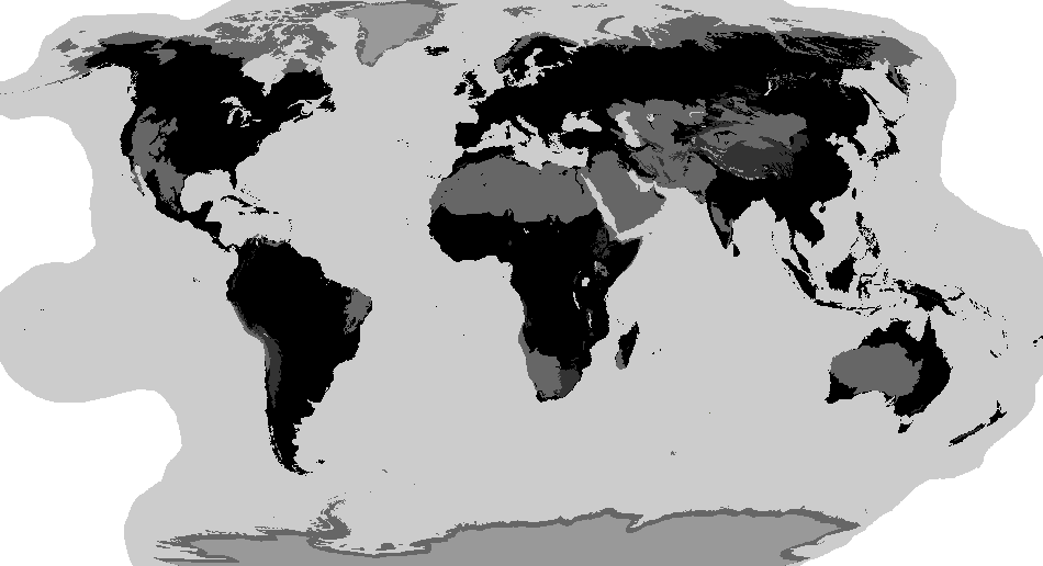 The Largest Possible World Map With Realistic Biomes