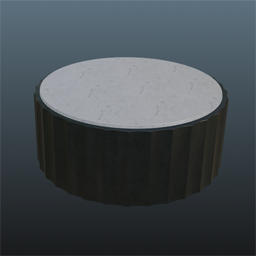 Coffee Table Black Metal and Marble White