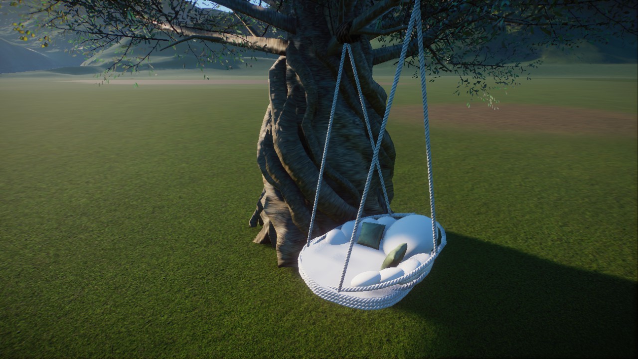 Swing with olive tree - flat