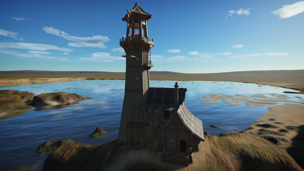 Large medieval lighthouse /// Grand phare médiéval